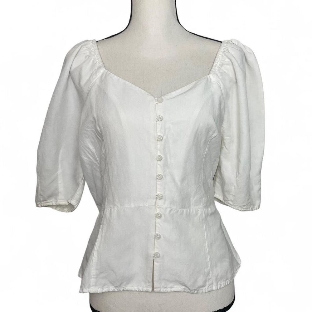 Something Navy Button-Up Blouse